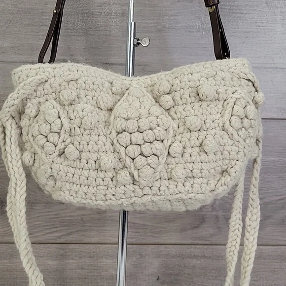 GERARD DAREL Beige Crochet Crossbody Shoulder Bag - Picture 4 of 11